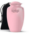 Pink Plain Custom Cremation Urn for Ashes - Plain Personalized Memorial Urn