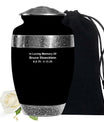 Black Custom Cremation Urn for Ashes - Customizable Urns For Ashes