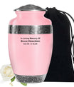 Pink Plain Custom Cremation Urn for Ashes - Plain Personalized Memorial Urn