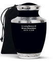 Black Custom Cremation Urn for Ashes - Customizable Urns For Ashes