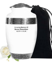 White Custom Urn for Ashes – Personalized Adult Urn