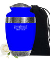 Plain Blue Cremation Custom Urn For Ashes - Large 10
