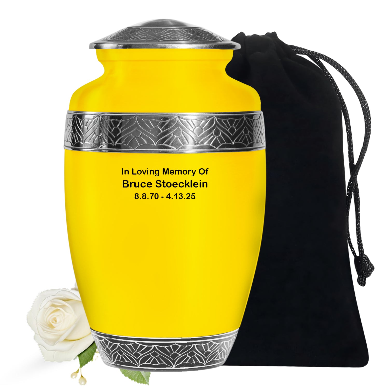 Plain Gold Custom Urn for Ashes – Personalized Urn For Funeral Ashes