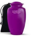 Purple Customizable Urn for Ashes – Personalized Purple Memorial Urn