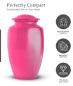 Bright Pink Large Customizable Cremation Urn for Adult Human Ashes