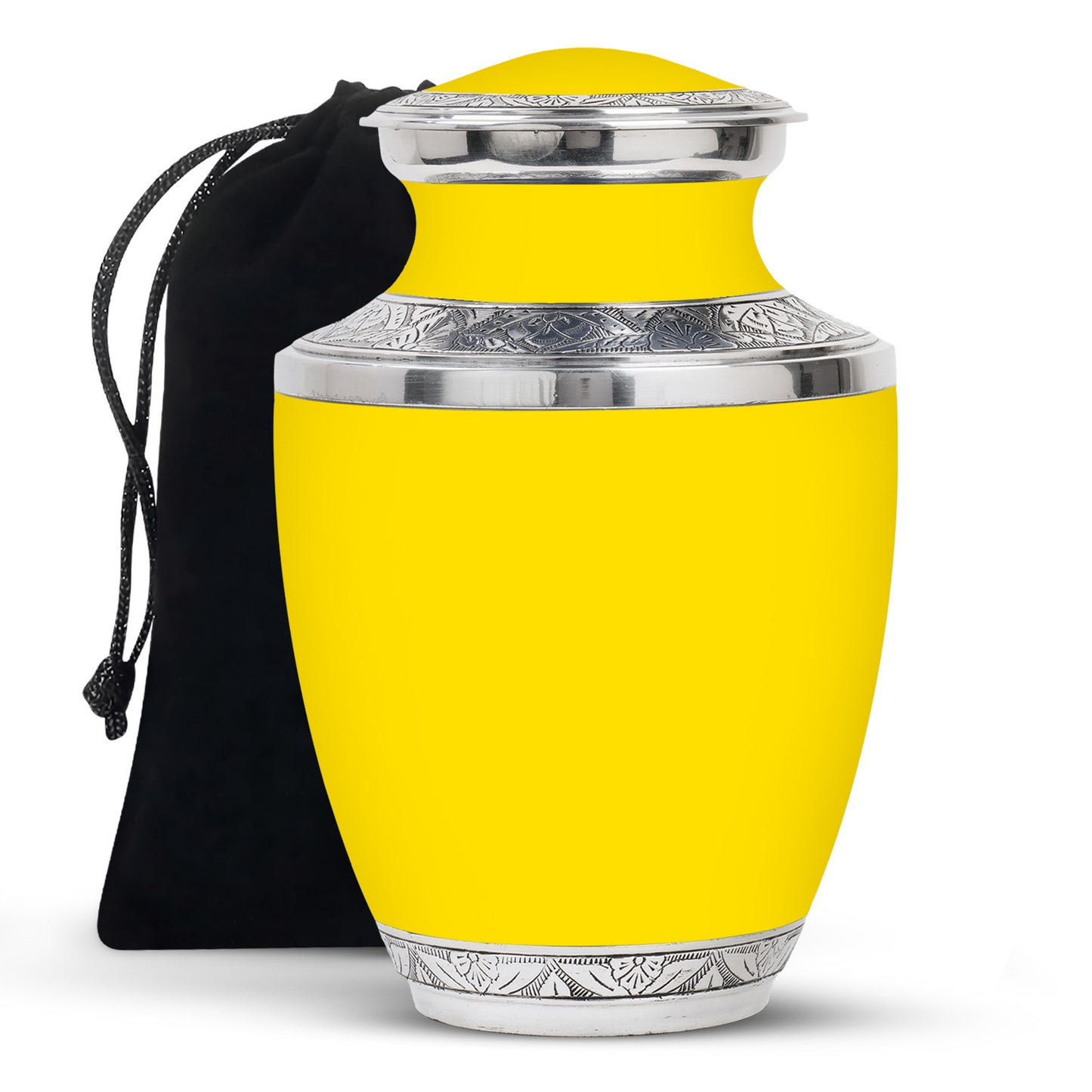Gold Personalized Artistic Cremation Urn for Human Ashes - 10-inch, 200 cu in - Yatskia