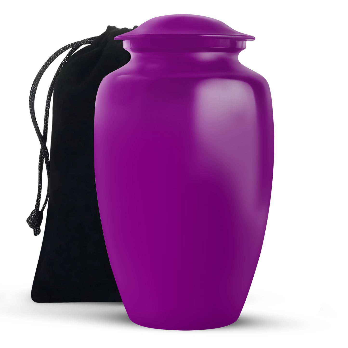 Purple Personalized Artistic Memorial Urn for Human Ashes - 10-inch, 200 cu in - Yatskia