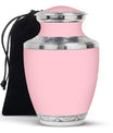 Pink Plain Custom Cremation Urn for Ashes - Plain Personalized Memorial Urn
