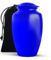 Plain Blue Cremation Custom Urn For Ashes - Large 10