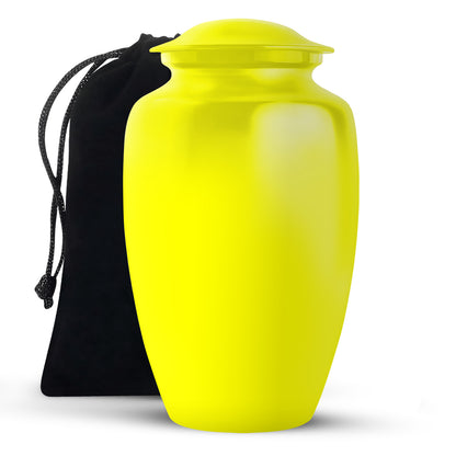 Yellow Personalized Artistic Cremation Urn for Human Ashes - Yatskia