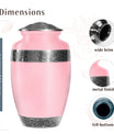 Pink Plain Custom Cremation Urn for Ashes - Plain Personalized Memorial Urn
