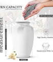 White Custom Urn for Ashes – Personalized Adult Urn