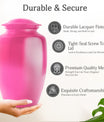 Bright Pink Large Customizable Cremation Urn for Adult Human Ashes