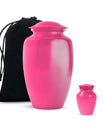 Bright Pink Large Customizable Cremation Urn for Adult Human Ashes