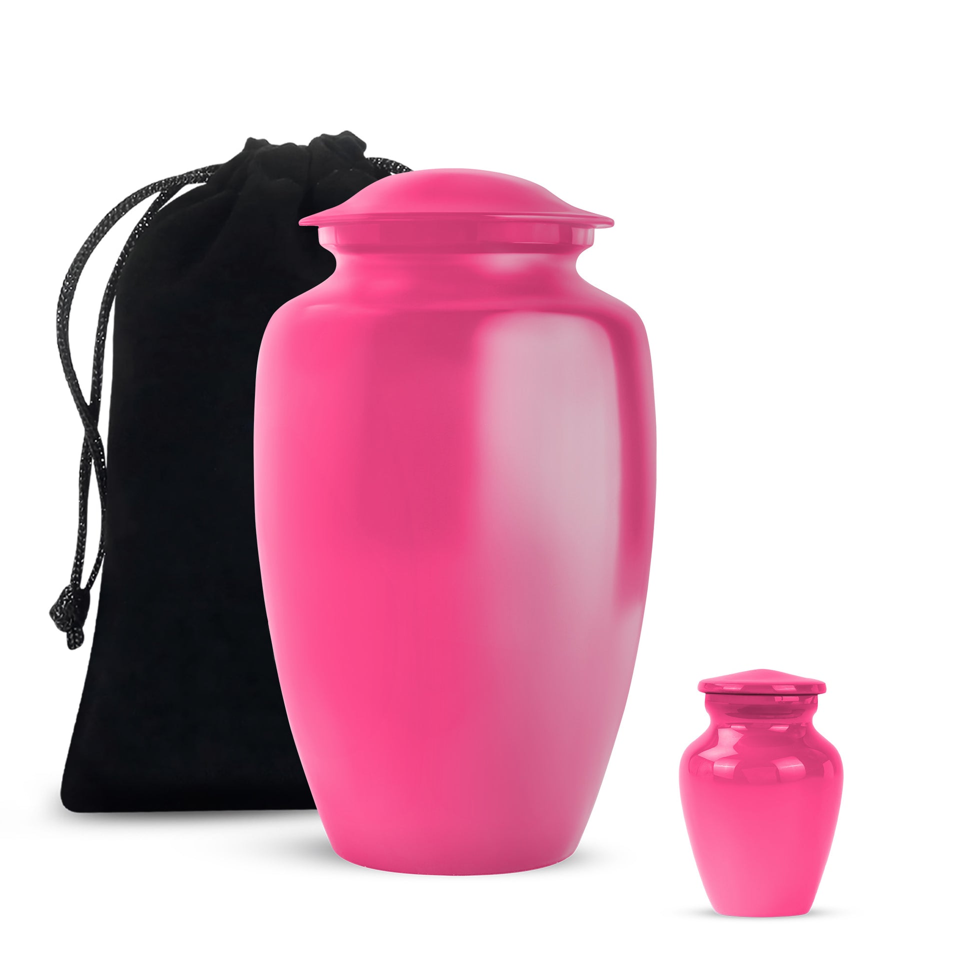 Bright Pink Large Customizable Cremation Urn for Adult Human Ashes