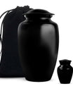 Black Personalized Urn - Beautifully Handcrafted Urns For Human Ashes