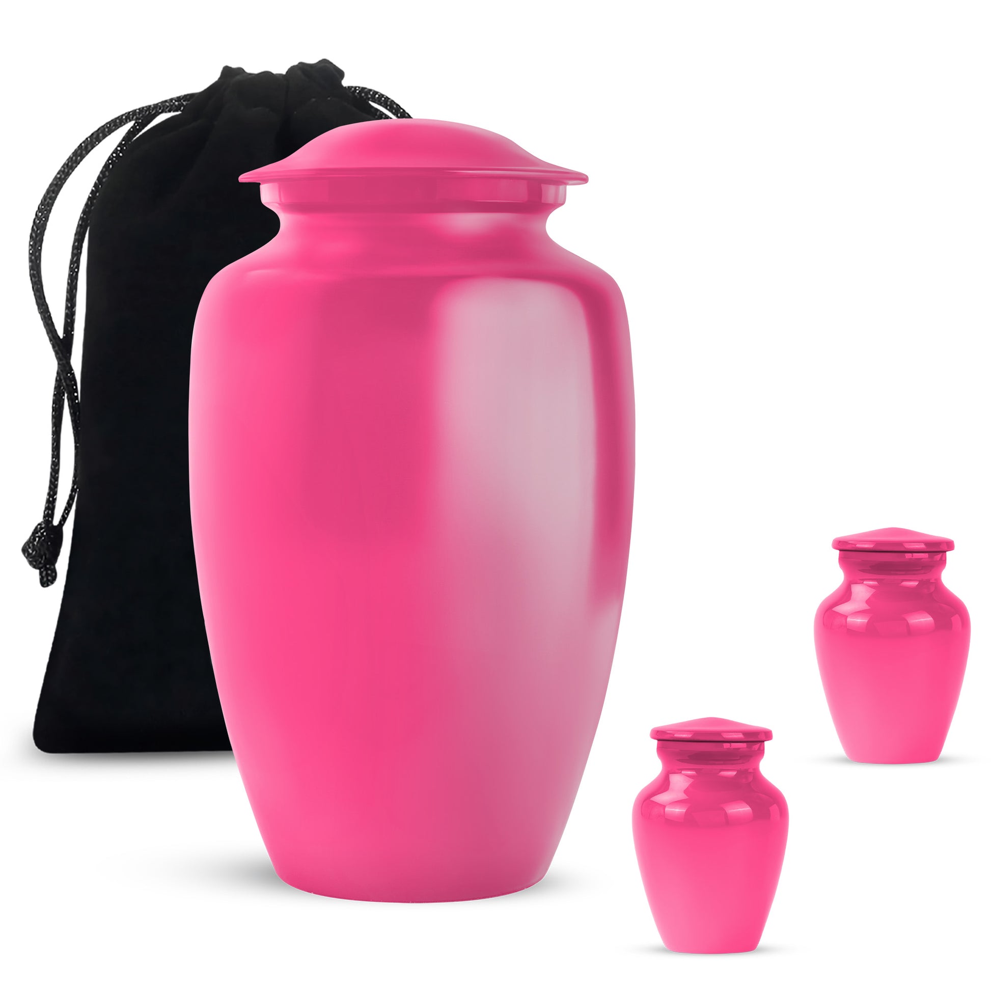 Bright Pink Large Customizable Cremation Urn for Adult Human Ashes