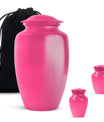 Bright Pink Large Customizable Cremation Urn for Adult Human Ashes