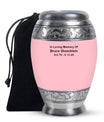 Pink Plain Custom Cremation Urn for Ashes - Plain Personalized Memorial Urn