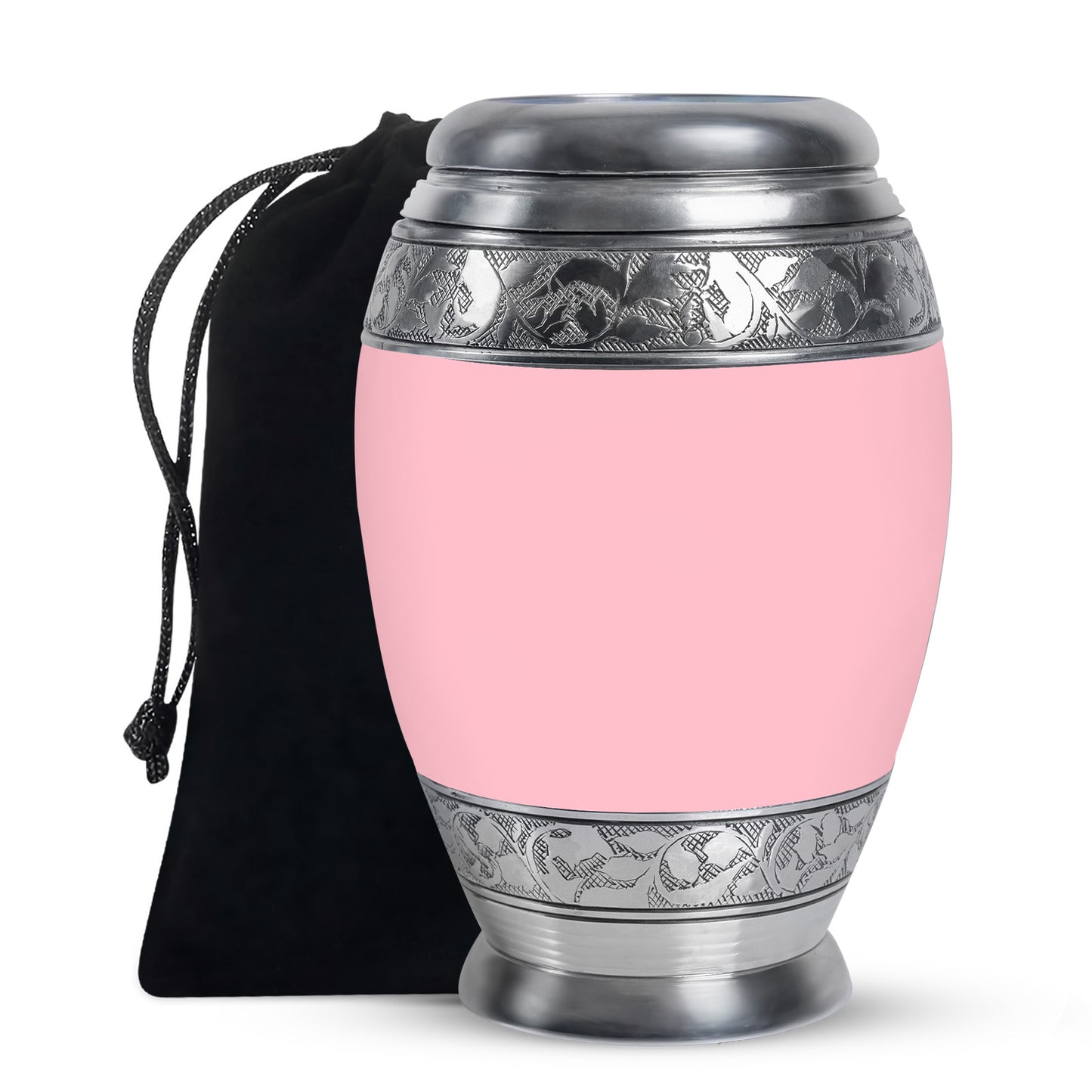 Pink Personalized Artistic Cremation Urn for Human Ashes - 10-inch, 200 cu in - Yatskia