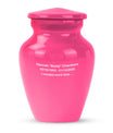 Bright Pink Large Customizable Cremation Urn for Adult Human Ashes