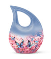 10-inch Butterfly Urn with Cross Drop design and Customization option, ideal as memorial and Cremation Urn