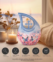 10-inch Butterfly Urn with Cross Drop design and Customization option, ideal as memorial and Cremation Urn