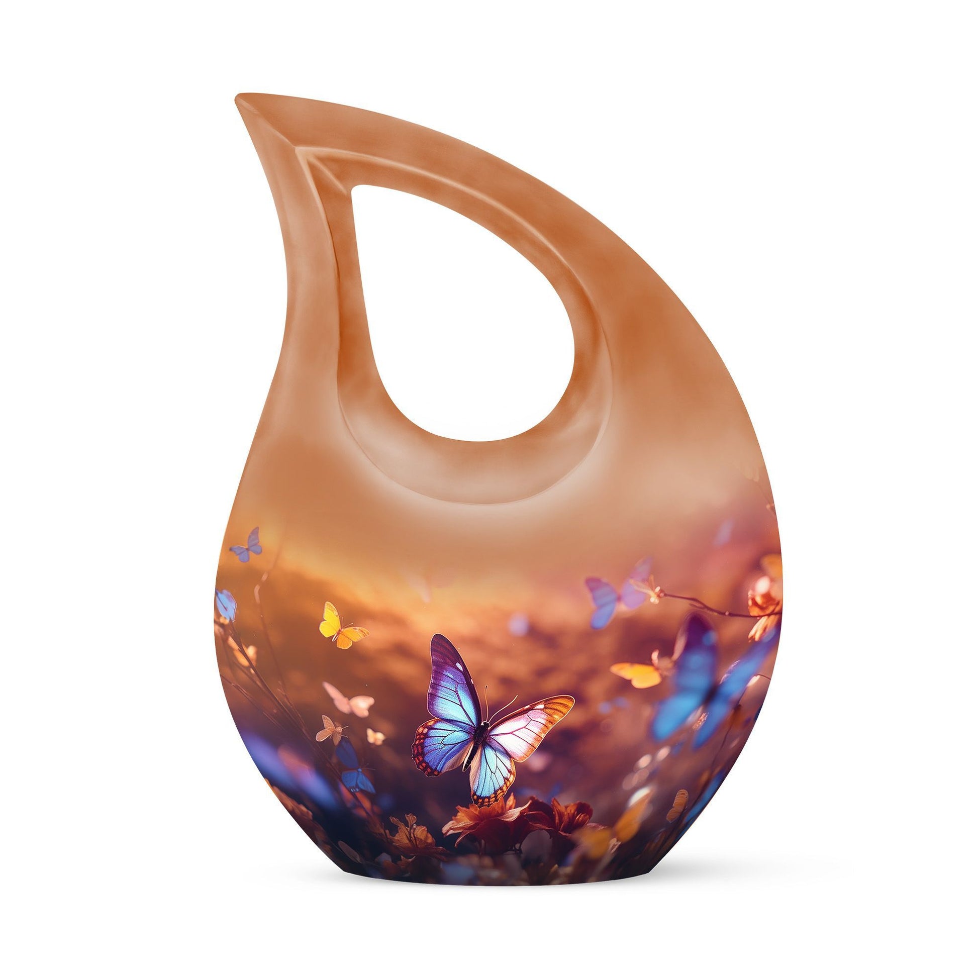 10-inch Butterfly Urn, Cross Drop design,