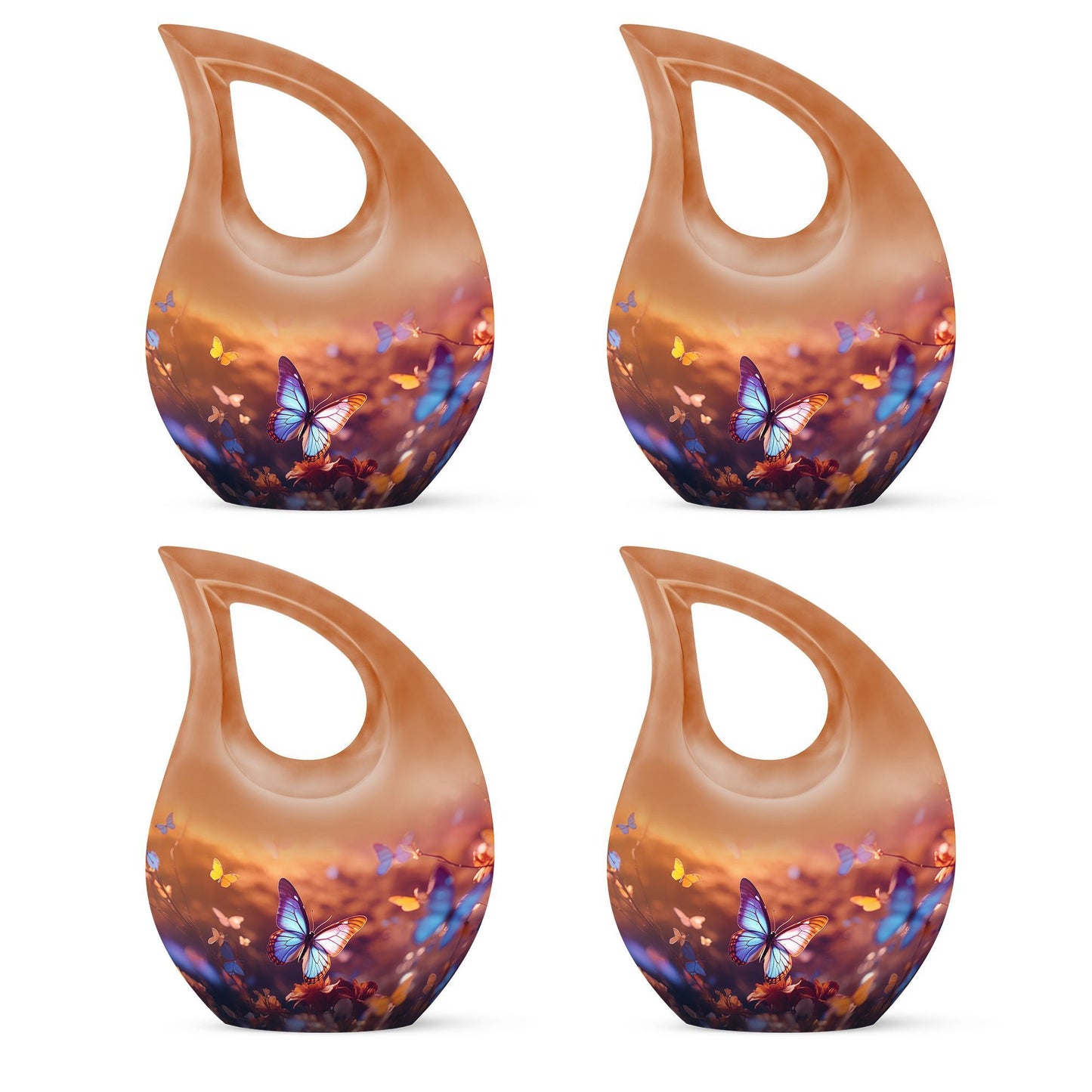 10-inch Butterfly Urn, Cross Drop design,
