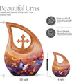 10-inch Butterfly Urn, Cross Drop design,