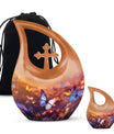 10-inch Butterfly Urn, Cross Drop design,