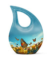10-inch Butterfly Themed Aluminium Cremation Box 