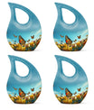 10-inch Butterfly Themed Aluminium Cremation Box 