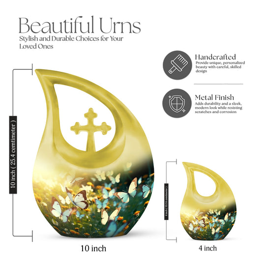 Butterfly themed Cross Drop design, large 