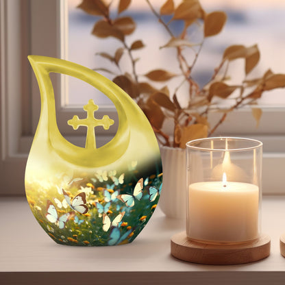 Butterfly themed Cross Drop design, large 