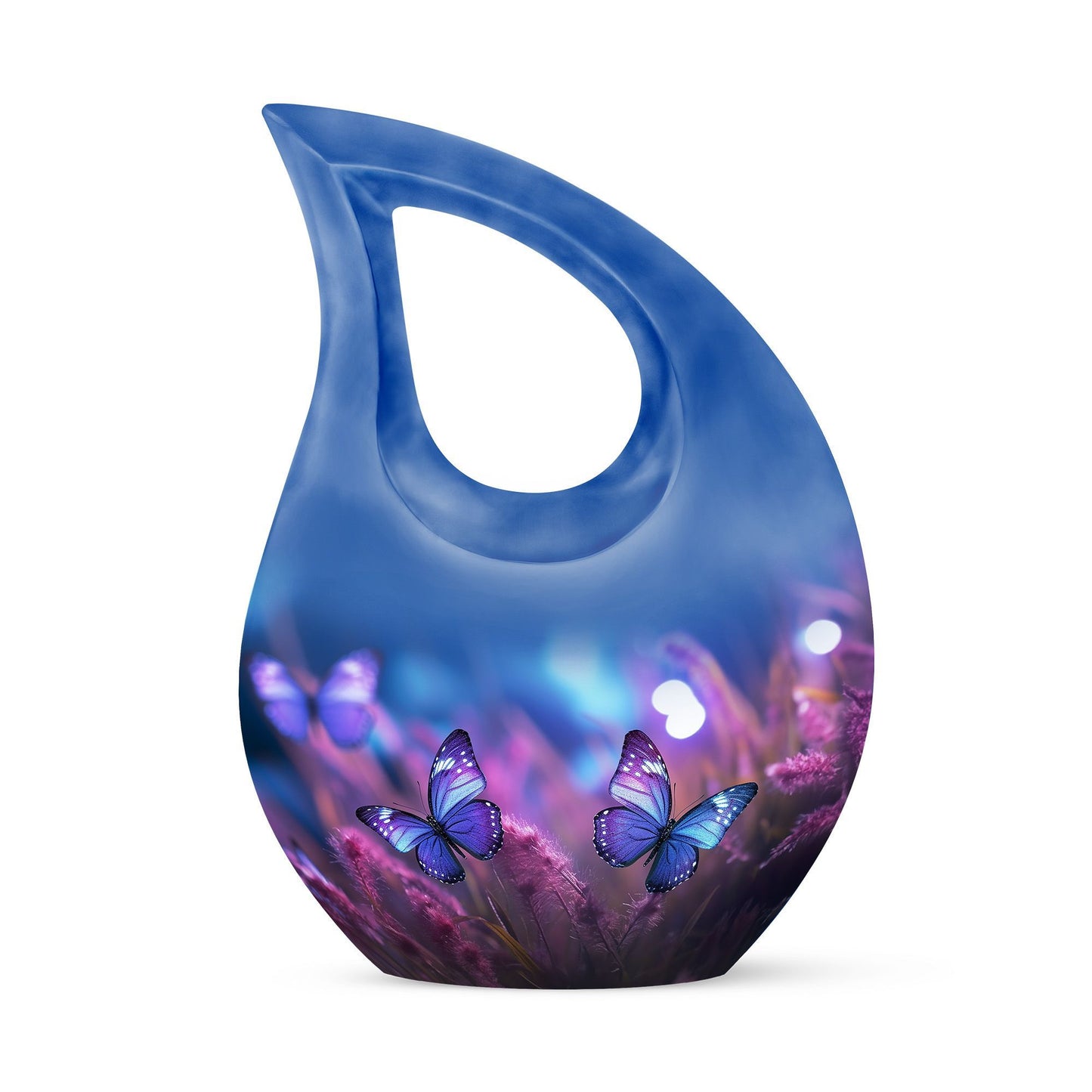 10 Inch Cross Drop Butterfly Urn, 