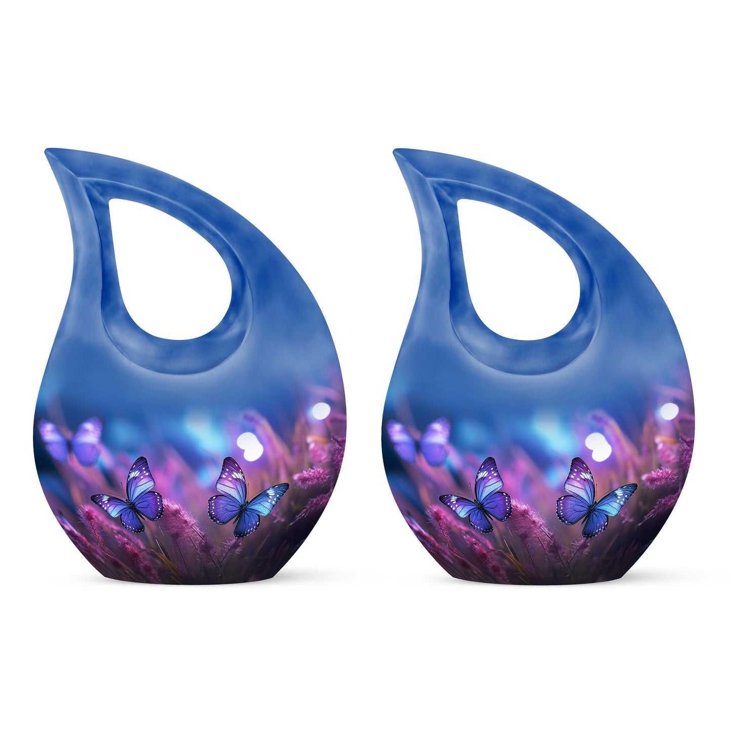 10 Inch Cross Drop Butterfly Urn, 
