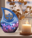 10 Inch Cross Drop Butterfly Urn, 