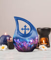 10 Inch Cross Drop Butterfly Urn, 