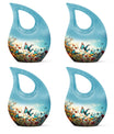 10-inch Butterfly Urn with Cross Drop design for ashes, 