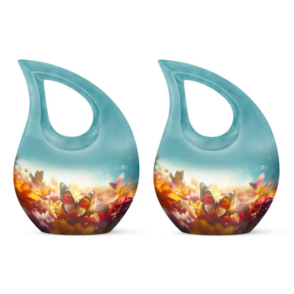 10-inch Butterfly Urn with Cross Drop design