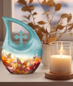 10-inch Butterfly Urn with Cross Drop design