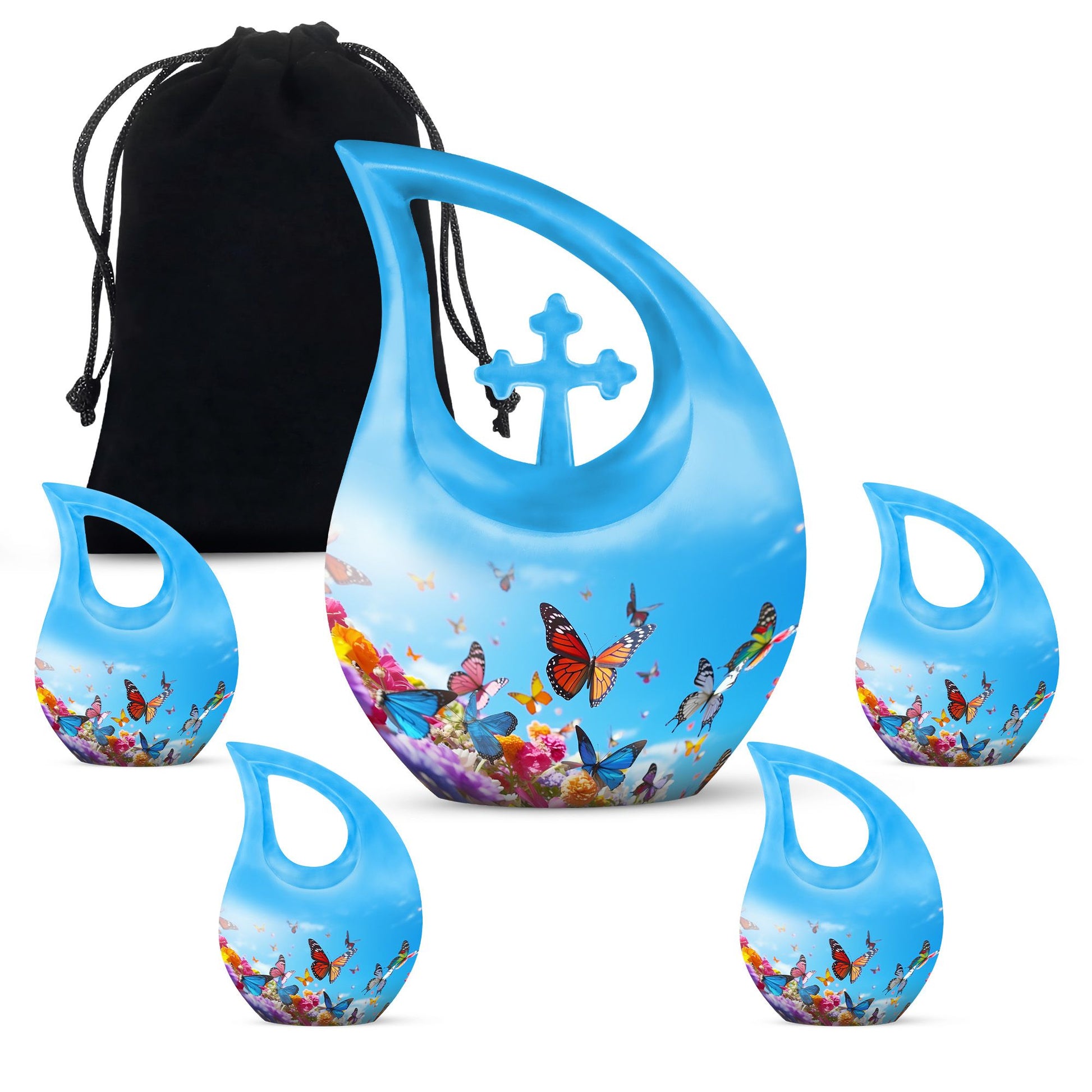 Butterfly Bliss Compact Remembrance Crematory Urn