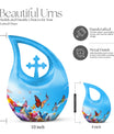 Cross Drop design butterfly urn made of aluminium