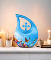 Cross Drop design butterfly urn made of aluminium
