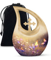 10 inch Butterfly Urn with Cross Drop design, 