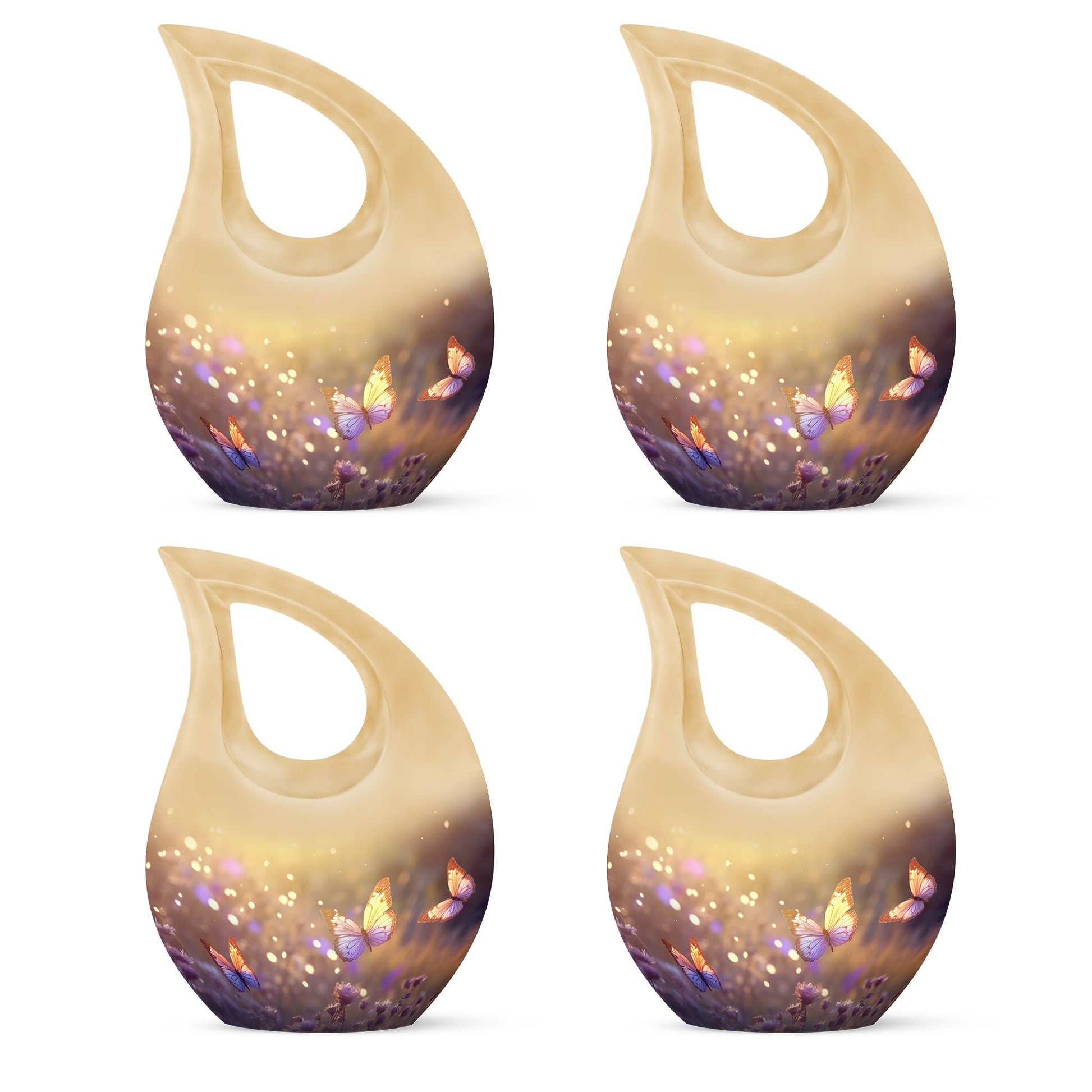 10 inch Butterfly Urn with Cross Drop design, 