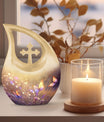 10 inch Butterfly Urn with Cross Drop design, 
