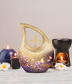 10 inch Butterfly Urn with Cross Drop design, 