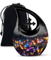 10-inch Butterfly Theme Cross Drop Cremation Urn 